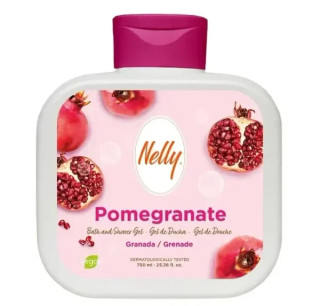 شامپو ژل حمام انار نلی Nelly مدل Pomegranate | حجم 750 میلیلیتر