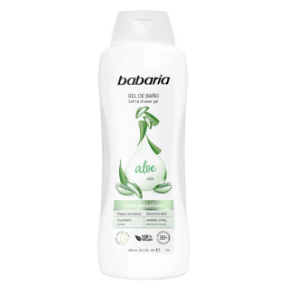 شامپو ژل حمام باباریا مدل Aloe – حاوی عصاره آلوئه ورا – مناسب پوستهای حساس | حجم 600 میلیلیتر